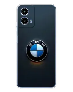 Чехол для Motorola Moto G35 с картинкой «Логотип BMW — минимализм»