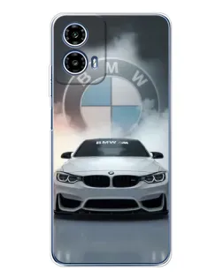 Чохол для Motorola Moto G35 з картинкою «BMW в білому диму»