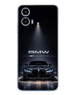Чохол для Motorola Moto G35 з картинкою «BMW крізь нічне місто»