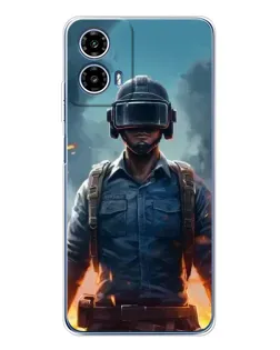 Чехол для Motorola Moto G35 с картинкой «PUBG — реалистичный герой»