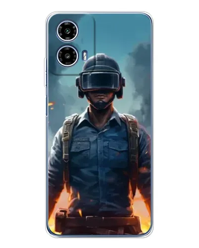 Чехол для Motorola Moto G35 с картинкой «PUBG — реалистичный герой» Чехол для Motorola Moto G35 с картинкой «PUBG — реалистичный герой»
