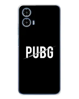 Чехол для Motorola Moto G35 с картинкой «PUBG — белый логотип»