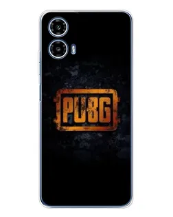 Чехол для Motorola Moto G35 с картинкой «PUBG — золотой логотип»