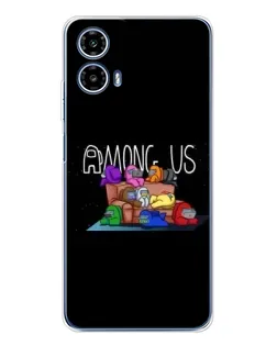 Чехол для Motorola Moto G35 с картинкой «Логотип Among Us» Чехол для Motorola Moto G35 с картинкой «Логотип Among Us»