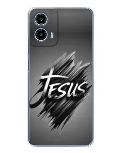 Чехол для Motorola Moto G35 с картинкой «Надпись Jesus Graffiti»