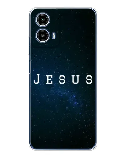 Чехол для Motorola Moto G35 с картинкой «Звездное небо Jesus»