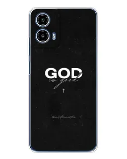 Чехол для Motorola Moto G35 с картинкой «GOD — Бог над всем»