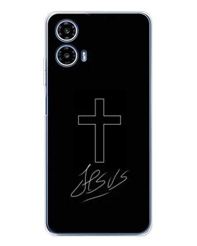 Чохол для Motorola Moto G35 з картинкою «Графічний хрест Jesus» Чохол для Motorola Moto G35 з картинкою «Графічний хрест Jesus»
