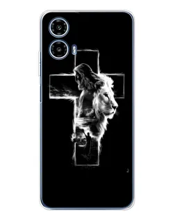 Чохол для Motorola Moto G35 з картинкою «Сяючий хрест Jesus»