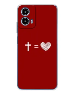 Чохол для Motorola Moto G35 з картинкою «Рівняння любові»