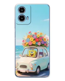 Чехол для Motorola Moto G35 с картинкой «Автомобильное путешествие»