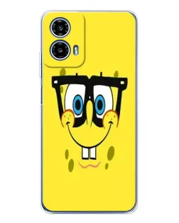 Чехол для Motorola Moto G35 с картинкой «Минималистичный Спанч Боб»