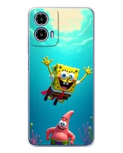 Чехол для Motorola Moto G35 с картинкой «Спанч Боб под водой»