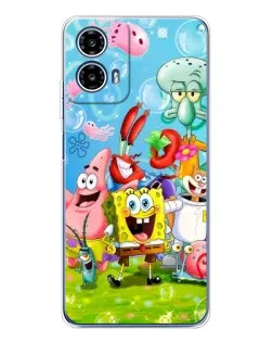 Чехол для Motorola Moto G35 с картинкой «Губка Боб и друзья»