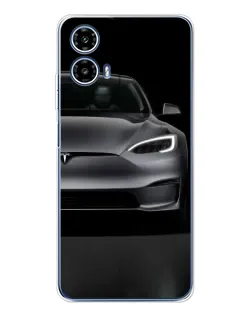 Чехол для Motorola Moto G35 с картинкой «Tesla Model S Look»
