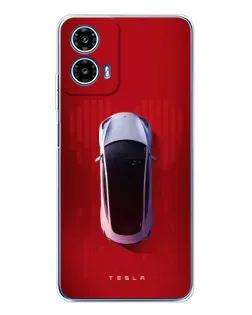 Чехол для Motorola Moto G35 с картинкой «Tesla Top View»