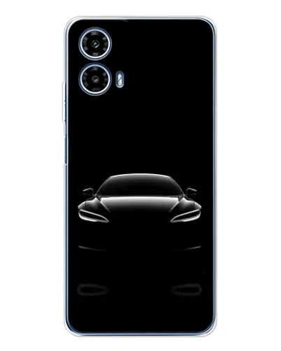 Чехол для Motorola Moto G35 с картинкой «Силуэт Tesla Night»