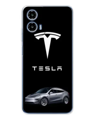 Чехол для Motorola Moto G35 с картинкой «Tesla Model Y»