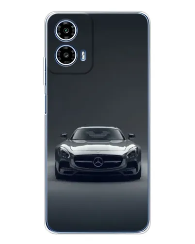 Чехол для Motorola Moto G35 с картинкой «Mercedes на черном»