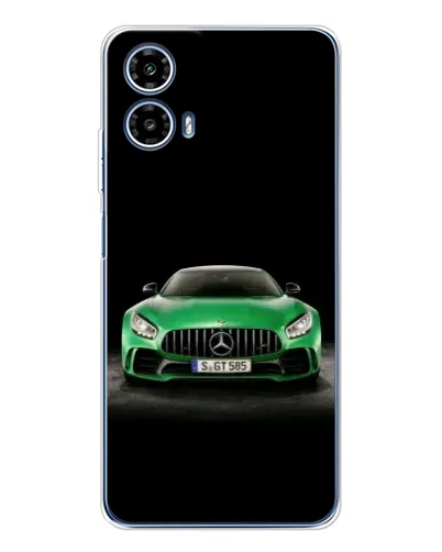 Чехол для Motorola Moto G35 с картинкой «Mercedes — неоновый лого»