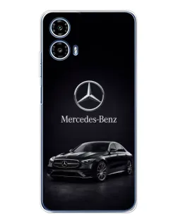 Чехол для Motorola Moto G35 с картинкой «Mercedes — решетка радиатора»
