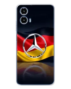Чехол для Motorola Moto G35 с картинкой «Mercedes — флаг Германии»