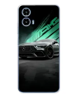 Чехол для Motorola Moto G35 с картинкой «Темный Mercedes AMG»