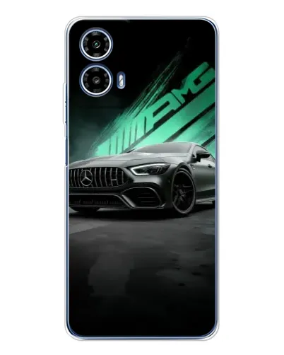 Чехол для Motorola Moto G35 с картинкой «Темный Mercedes AMG»