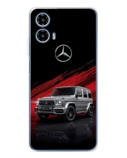 Чехол для Motorola Moto G35 с картинкой «Mercedes G-Class красный»