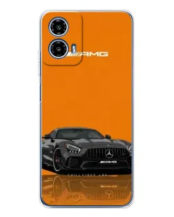 Чехол для Motorola Moto G35 с картинкой «Оранжевый Mercedes AMG»