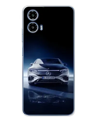 Чехол для Motorola Moto G35 с картинкой «Ночной Mercedes EQ»