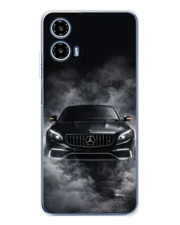 Чехол для Motorola Moto G35 с картинкой «Mercedes в дыму»