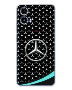 Чехол для Motorola Moto G35 с картинкой «Mercedes — бирюзовый акцент»