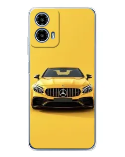 Чехол для Motorola Moto G35 с картинкой «Желтый Mercedes GT»