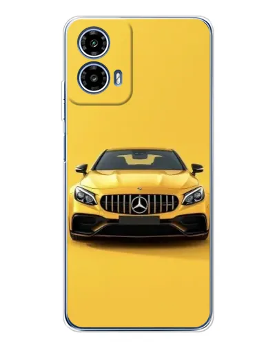 Чехол для Motorola Moto G35 с картинкой «Желтый Mercedes GT»