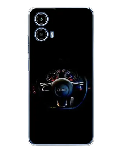 Чехол для Motorola Moto G35 с картинкой «Салон Audi — руль»