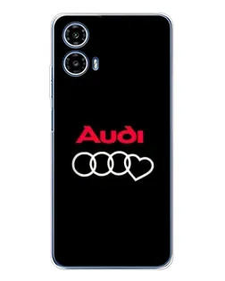 Чехол для Motorola Moto G35 с картинкой «Логотип Audi Heart»