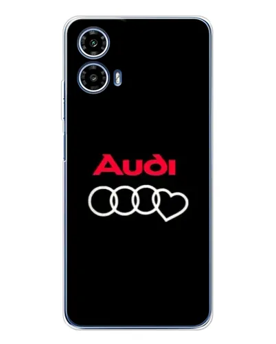Чехол для Motorola Moto G35 с картинкой «Логотип Audi Heart»