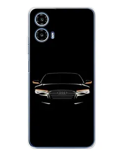 Чехол для Motorola Moto G35 с картинкой «Audi — ночной контур»