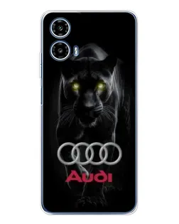 Чехол для Motorola Moto G35 с картинкой «Пантера и Audi»