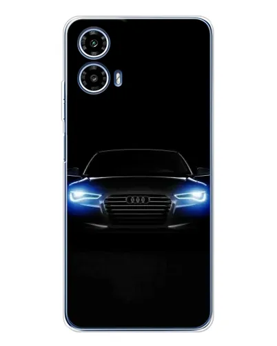 Чехол для Motorola Moto G35 с картинкой «Audi в неоне»