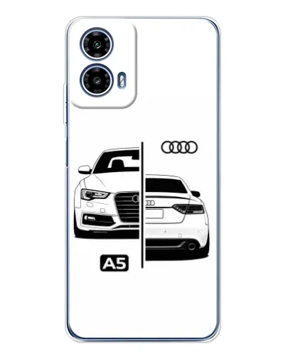 Чехол для Motorola Moto G35 с картинкой «Audi — контрастный дизайн»