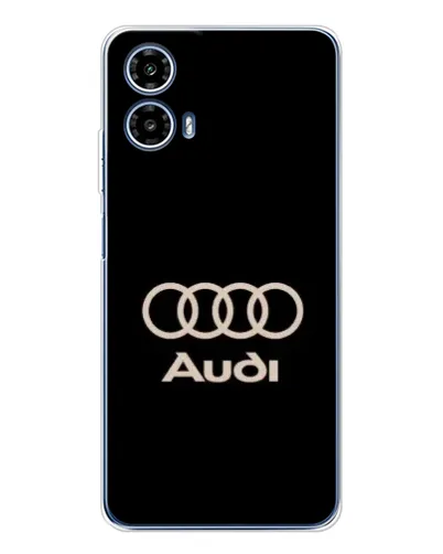 Чехол для Motorola Moto G35 с картинкой «Audi — золотой логотип»