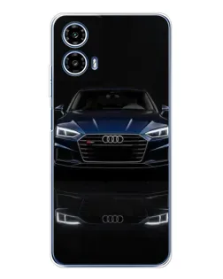 Чехол для Motorola Moto G35 с картинкой «Audi — ночное отражение»
