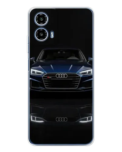 Чехол для Motorola Moto G35 с картинкой «Audi — ночное отражение»