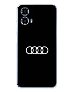 Чехол для Motorola Moto G35 с картинкой «Audi White Logo»