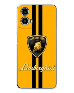 Чехол для Motorola Moto G35 с картинкой «Lamborghini Stripe желтый»