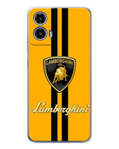 Чехол для Motorola Moto G35 с картинкой «Lamborghini Stripe желтый»