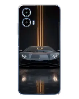 Чехол для Motorola Moto G35 с картинкой «Lamborghini золотые линии»