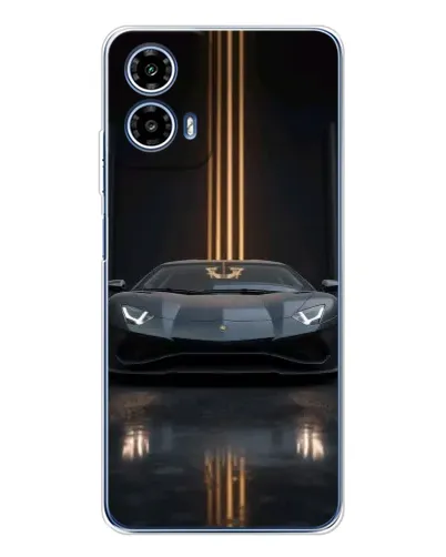 Чехол для Motorola Moto G35 с картинкой «Lamborghini золотые линии»